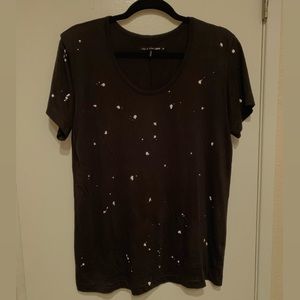 Rag and Bone black paint splatter tee